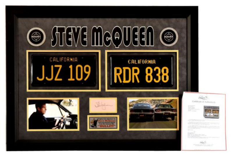 For the Steve McQueen fans in your life: movie prop license plates from Bullitt.